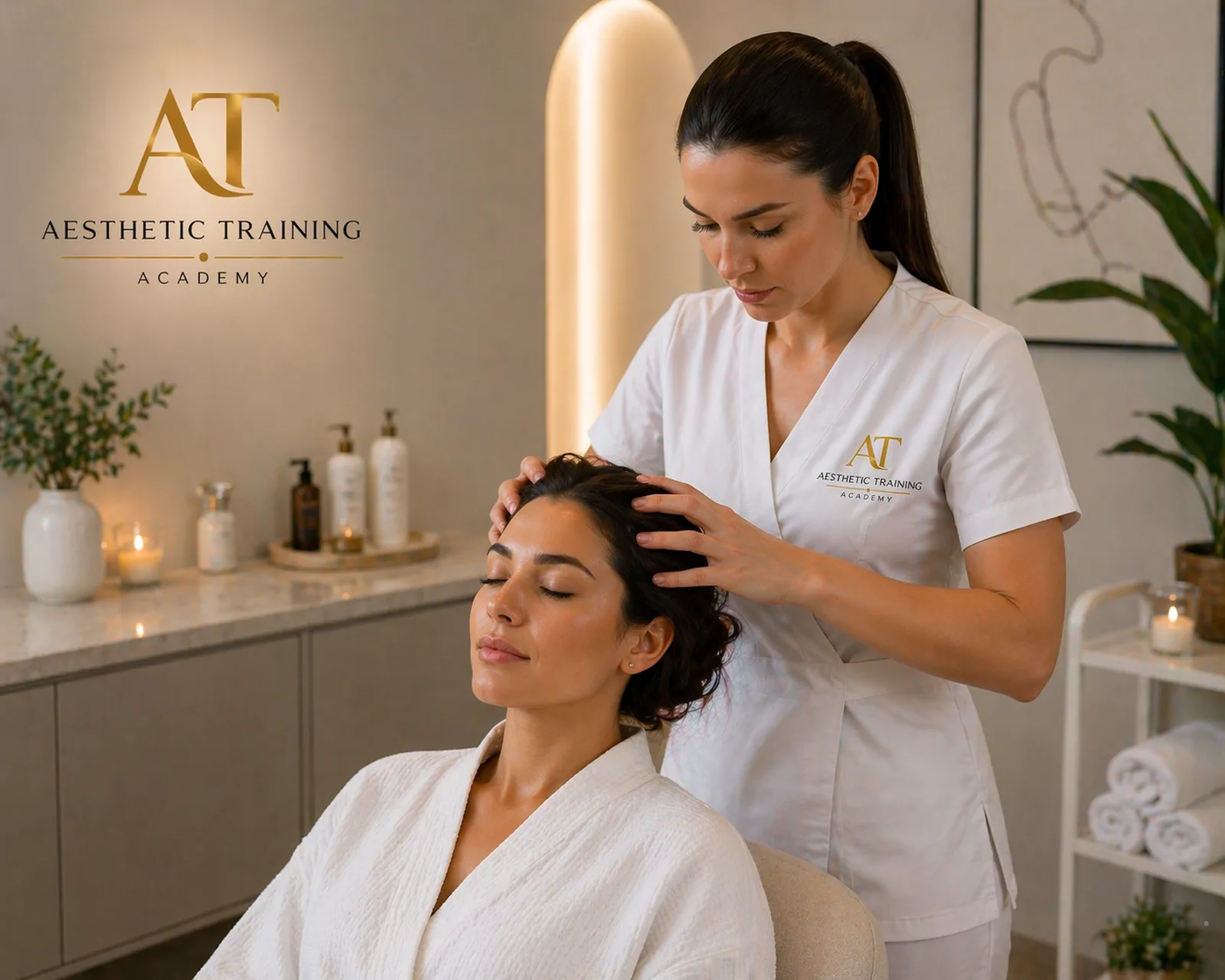 Indian Head Massage — curso na Aesthetic Training Academy