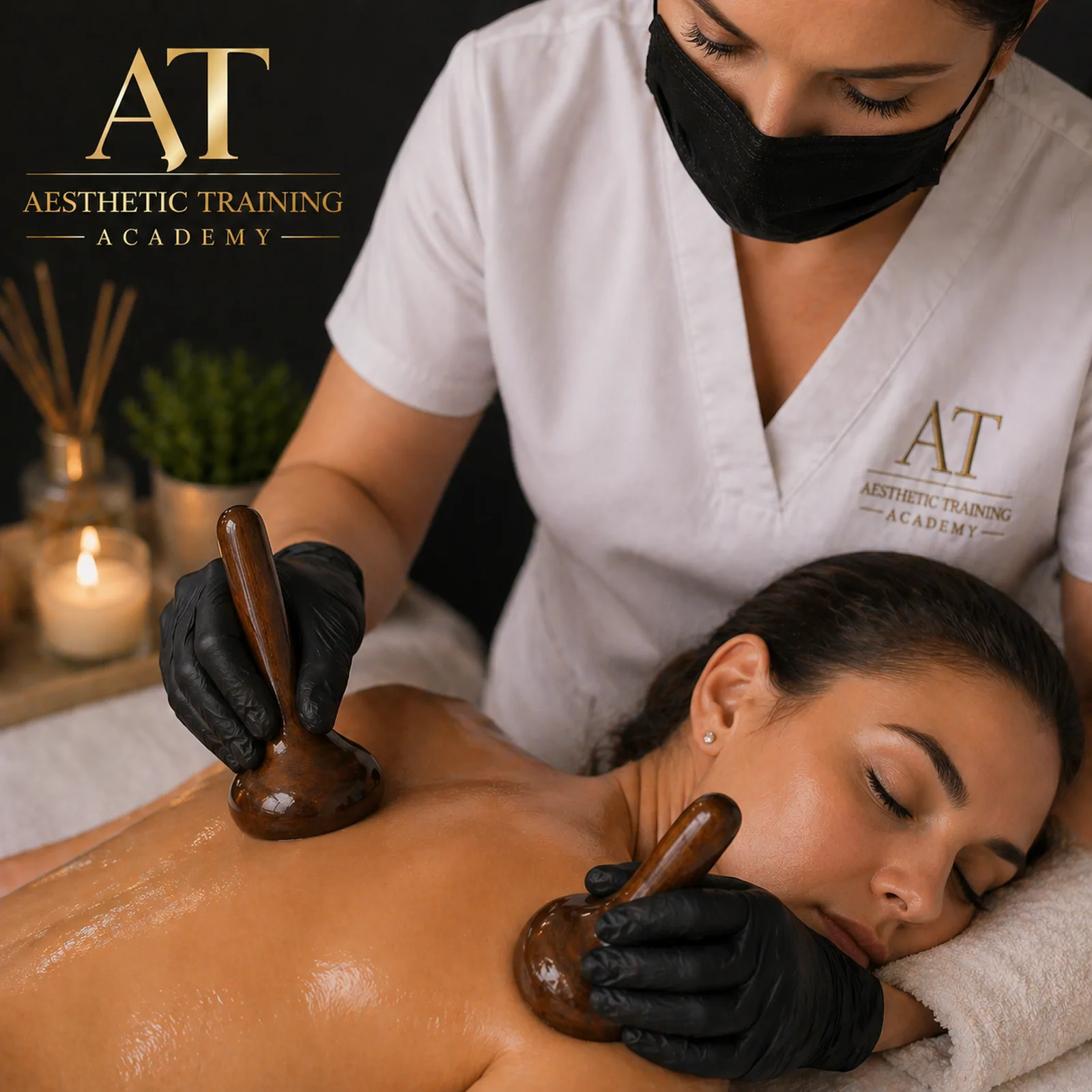 Massagem com Pantalas — curso na Aesthetic Training Academy
