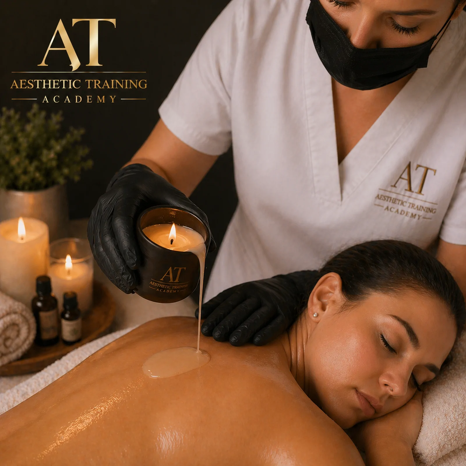 Massagem com Velas — curso na Aesthetic Training Academy