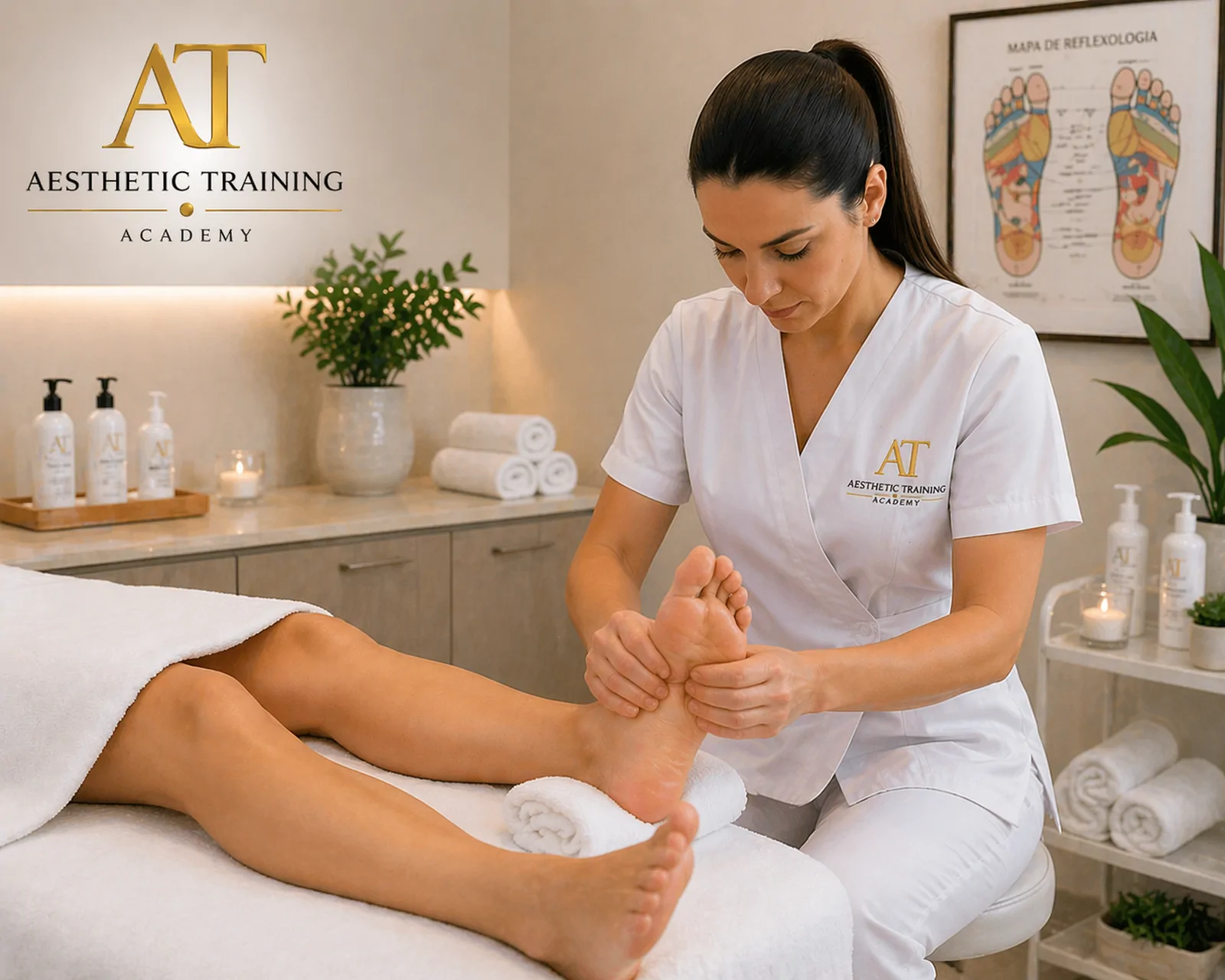 Reflexologia Podal — curso na Aesthetic Training Academy