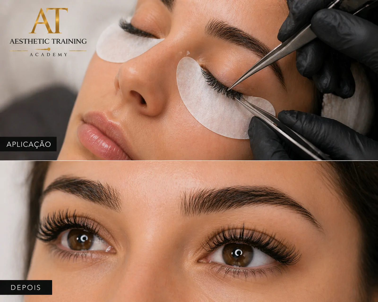 Extensão de Pestanas — curso na Aesthetic Training Academy